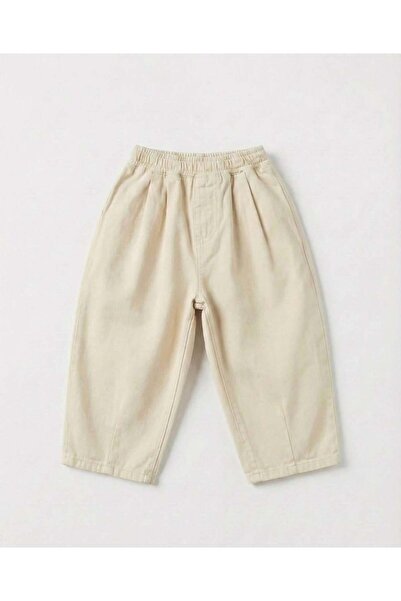 Elefantejr La'ciel beige color unisex balloon jeans