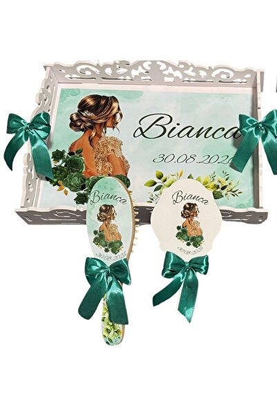 OEM SET Tray for the bride's cooking, PERSONALIZED, consisting of 3 pieces