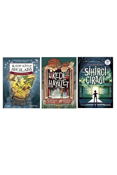 Domingo Yayınevi kayip kitap avcilari+kedi ve hayalet+sihirci ciragi=(3kitap)