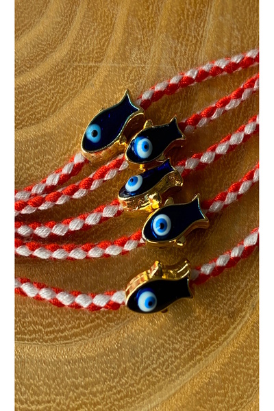 Shepidi 5-Piece Navy Blue Fish Luxury Martenica Lucky Bracelet