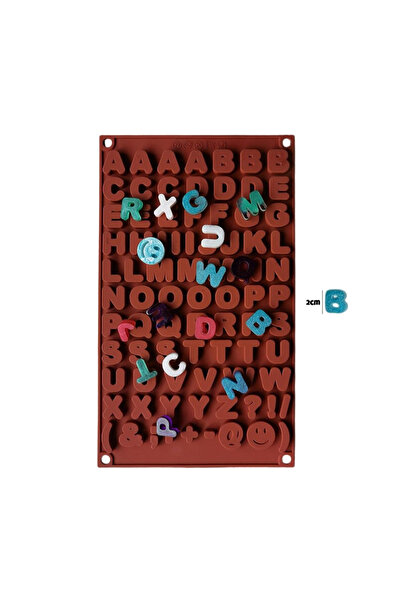Eminonutoptanci Silicone Bubble Alphabet Letters Chocolate Mold 2 cm
