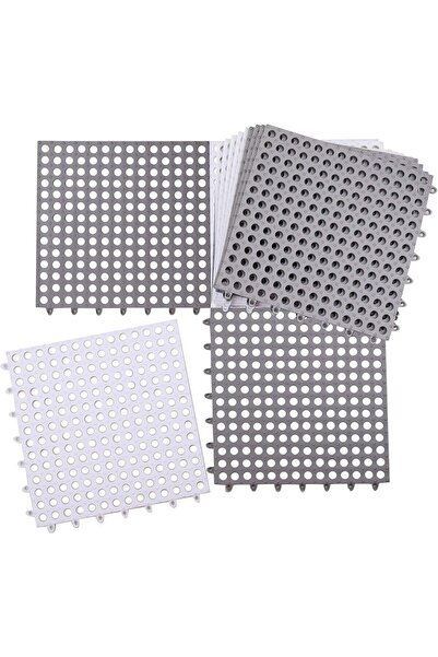 Arabest 12 Pack Interlocking Non Slip Drainage Floor Tiles, Soft PVC Bath Sho...
