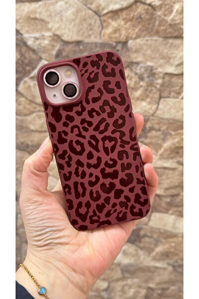 Vip Case iPhone 15 Compatible Leopard Printed Pack Silicone Shock-Absorbing P...