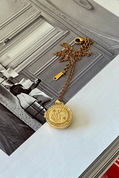 Trendy Butik Çelik İçi Açılan Şans Kolyesi
