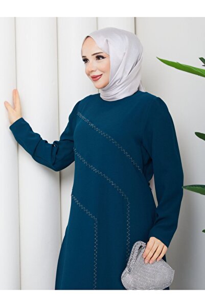 CLB COLLECTION Hijab Stone Detailed Dress