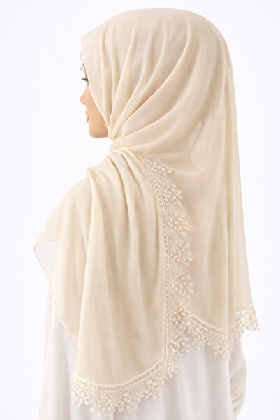 Paciqa Γυναικείο σάλι από σιφόν Δαντέλα τεμαχίων με κεντητό σχέδιο Mevlüt για...