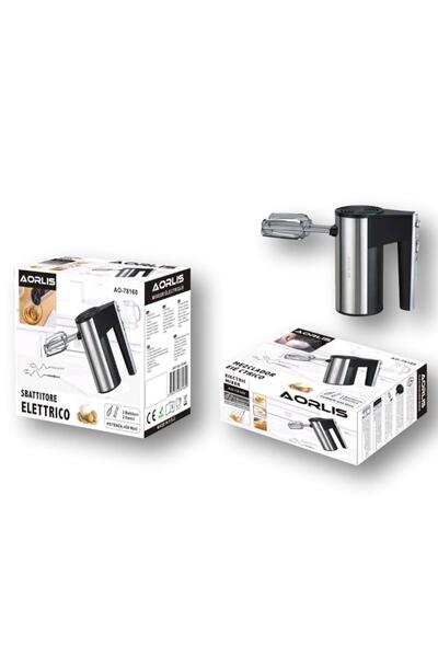 Andowl AORLIS AO-78160 Hand Mixer – 450W Power, Anatomical Design, Silver/Black