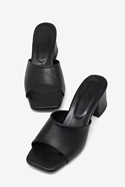 Tonny Black Ženske crne udobne štikle Papuče