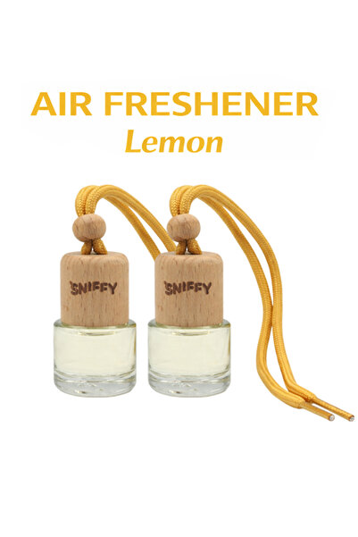 sniffy معطر جو للسيارة، عبوة مزدوجة، برائحة الليمون، يدوم طويلاً، زجاجة مانعة...