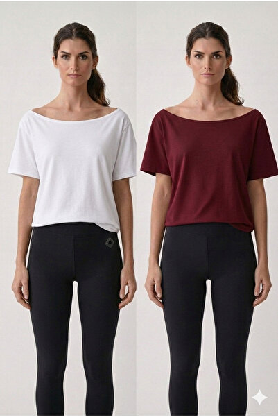 CNG MODA Σετ μπλουζάκια διπλής στρώσης Basic Combed Cotton M Μοντάλ με άνετη ...