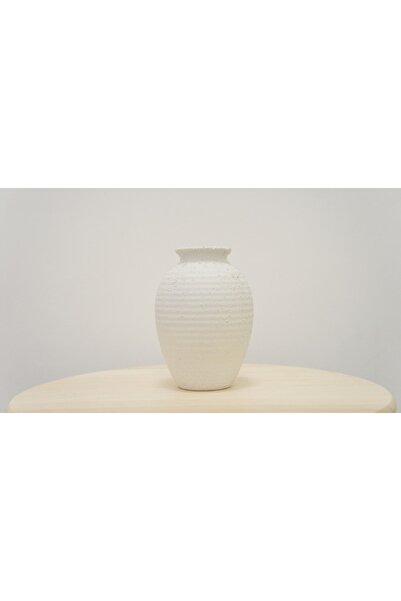Generic ELEGANT FLARE TOP WHITE CERAMIC VASE