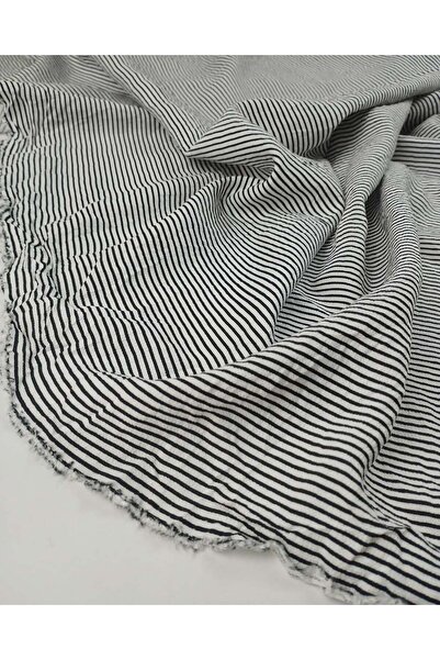 Kumaş Parça Viscose Pieces of Fabric in Black and White Color (Width 130 cm X...