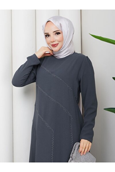 CLB COLLECTION Hijab Stone Detailed Dress