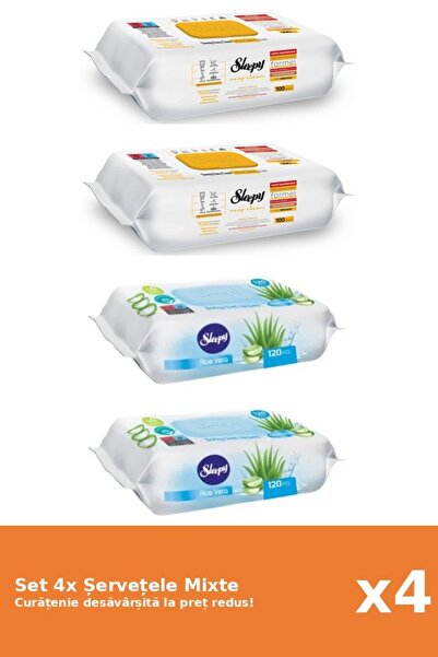 Sleepy Set of 4 Sleepy Mixed Wipes: Aloe Vera, Classic