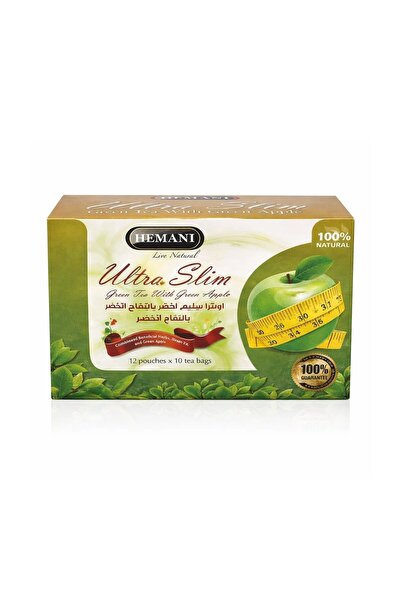 Aljwad Ultra Slim Green Tea Slimming with Green Apple, 12 Sachets