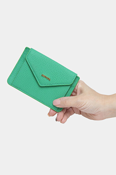 REWİNA Massarelli X Genuine Leather Women's Wallet Card Holder and Green with...