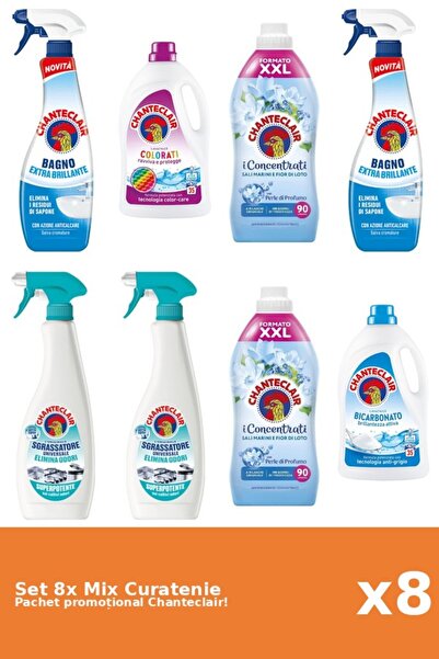 Chanteclair Set 8 Mix Curatenie Chanteclair: Bicarbonat, Lotus, Clasic, Color...