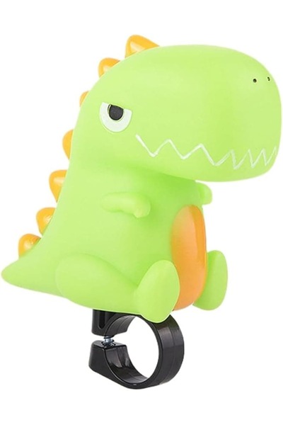 Asroya Sevimli Dinozor Figürlü Sesli Çocuk Bisiklet Zili - Yumuşak Silikon Korna