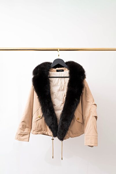 ALUXERA Studio Store CAMEL BEIGE premium jacket with fur