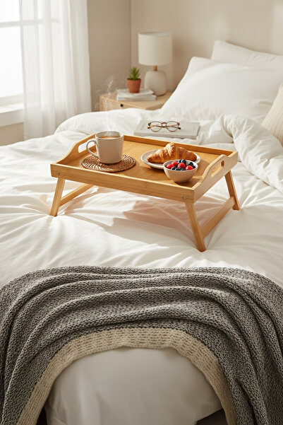 Vadi Bamboo Foldable Breakfast Table Bed Tray Study Table