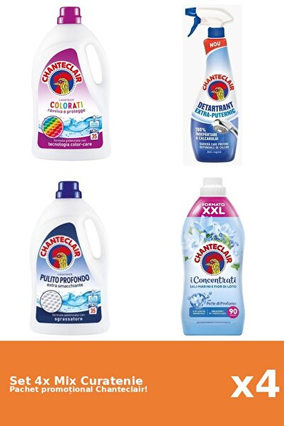 Chanteclair Set 4 Mix Curatenie Chanteclair: Lotus, Clasic, Color, Puternic