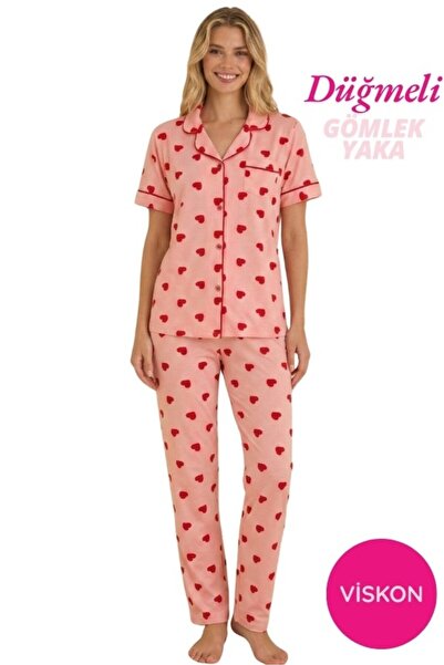 seamlife Women's Front Button Shirt Collar Satin Piped Bust Pocketed Viscose ...