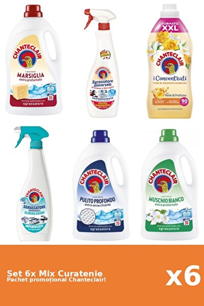 Chanteclair Set 6 Mix Curatenie Chanteclair: Clasic, Portocale, Mosc Alb, Ant...