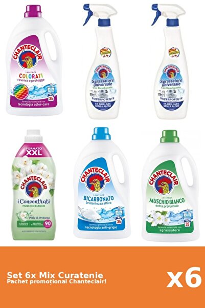 Chanteclair Set 6 Mix Curatenie Chanteclair: Bicarbonat, Color, Mosc Alb