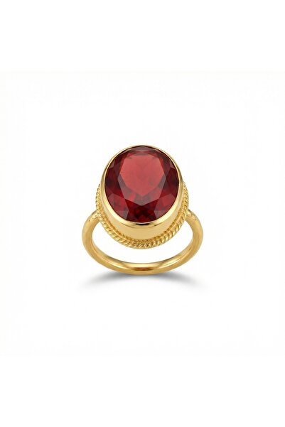 makeitbylove Sultan El Yapımı Yakut Kırmızısı Topaz Yüzük, Canlılık ve Tutku ...