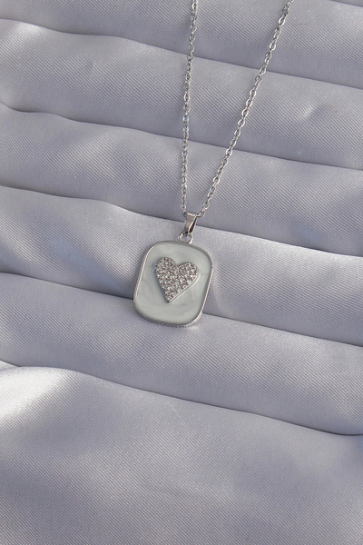 online kapsulavm avm alışveriş 316L Steel Chain Marble Patterned Silver Color...