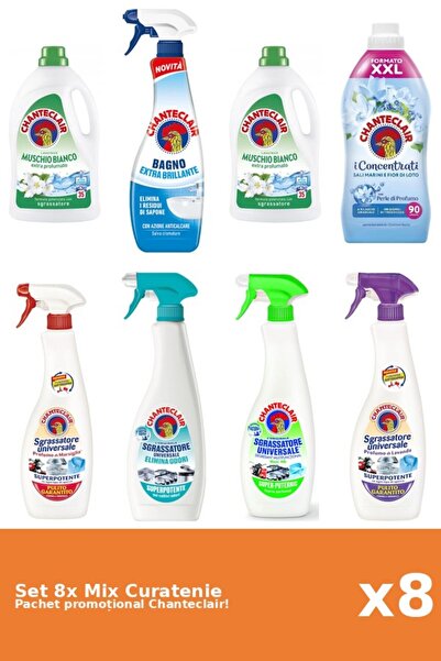 Chanteclair Set 8 Mix Curatenie Chanteclair: Lamaie, Lotus, Clasic, Mosc Alb,...