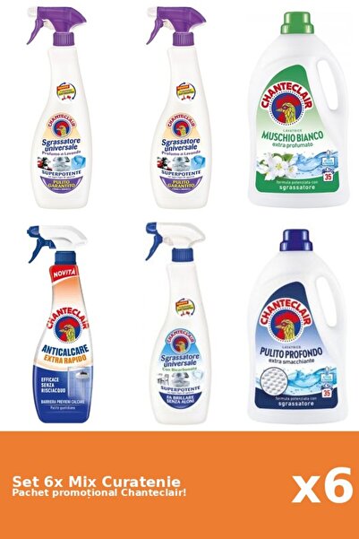Chanteclair Set 6 Mix Curatenie Chanteclair: Bicarbonat, Clasic, Mosc Alb, Ra...