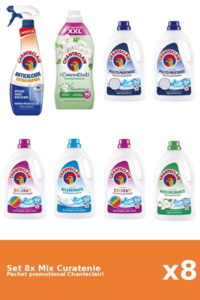 Chanteclair Set 8 Mix Curatenie Chanteclair: Bicarbonat, Clasic, Color, Mosc ...