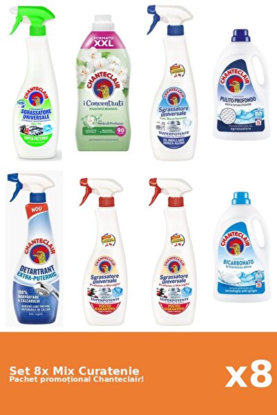 Chanteclair Set 8 Mix Curatenie Chanteclair: Lamaie, Bicarbonat, Clasic, Pute...