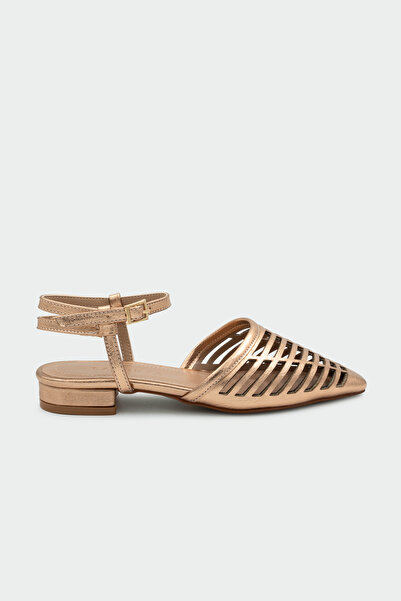 LAMİNTA Sguto Rose Laser Cut Women's Flat Sandals