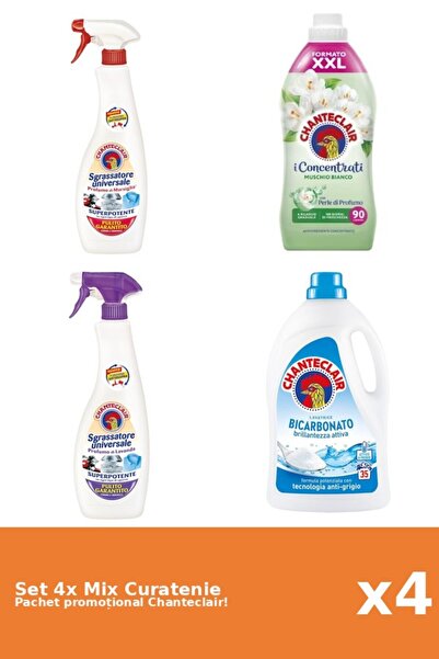 Chanteclair Set 4 Mix Curatenie Chanteclair: Bicarbonat, Marsilia, Lavanda, M...