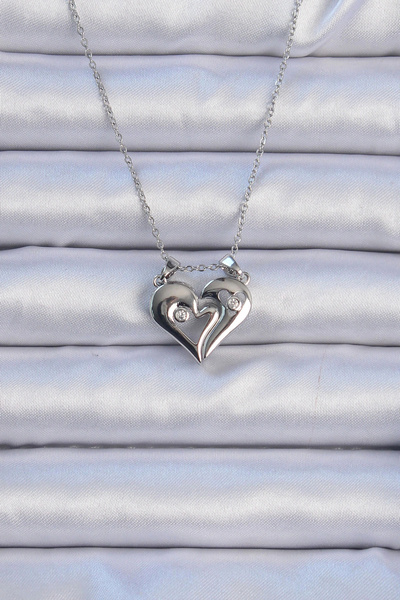 online kapsulavm avm alışveriş 316L Steel Chain Silver Color Zircon Stone Mag...
