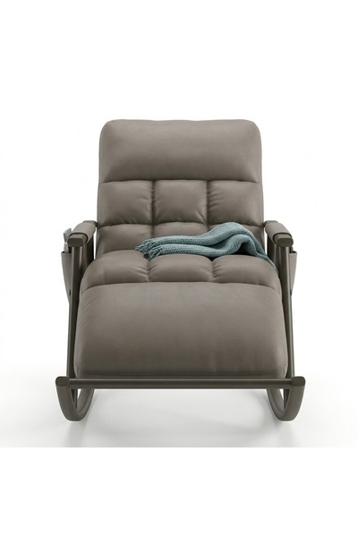 Generic كرسي هزاز للاسترخاء مع مسند قدم – قابل للإمالة – تصميم مريح للمعيشة و...