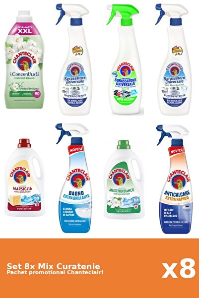 Chanteclair Set 8 Mix Curatenie Chanteclair: Lamaie, Bicarbonat, Clasic, Mosc...