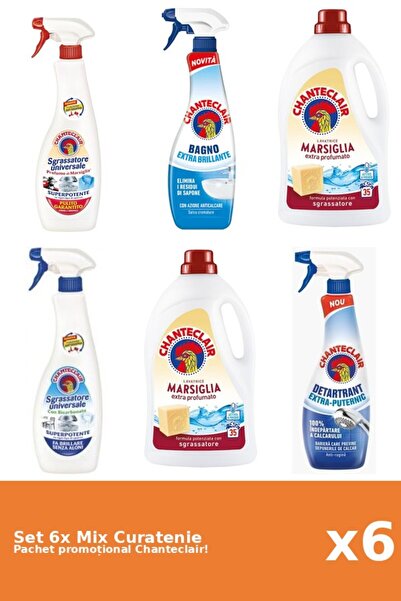 Chanteclair Set 6 Mix Curatenie Chanteclair: Bicarbonat, Marsilia, Clasic, Pu...