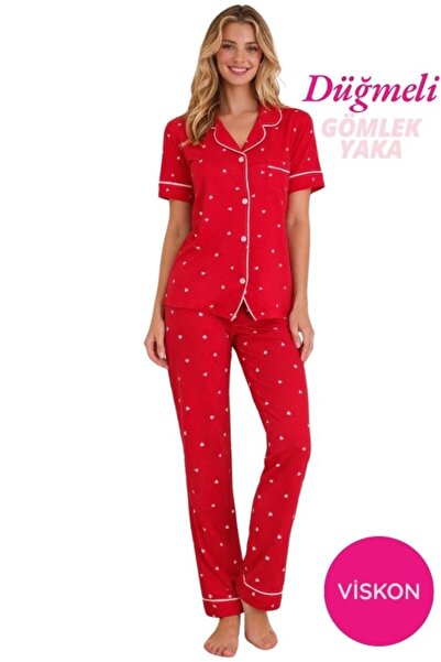 seamlife Women's Front Button Shirt Collar Satin Piped Bust Pocketed Viscose ...