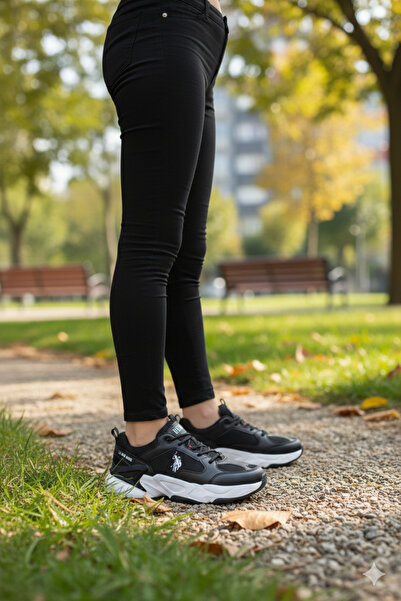 U.S. Polo Assn. Original Women's Sneakers Black Sports Shoes