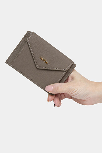 REWİNA Massarelli X Genuine Leather Women's Wallet Card Holder and Beige with...