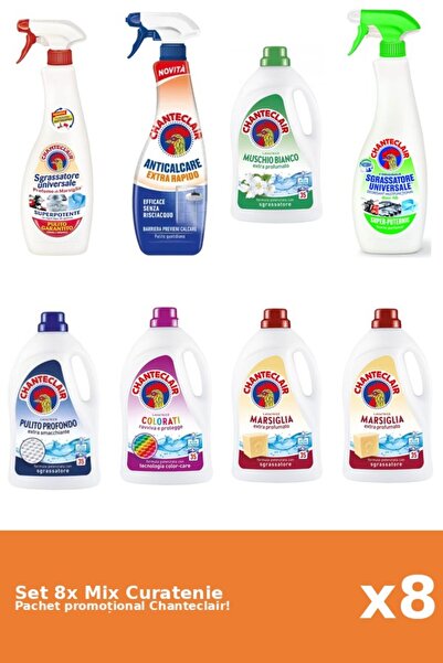 Chanteclair Set 8 Mix Curatenie Chanteclair: Lamaie, Clasic, Color, Mosc Alb,...
