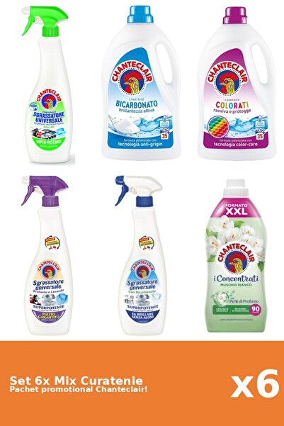 Chanteclair Set 6 Mix Curatenie Chanteclair: Lamaie, Bicarbonat, Color, Mosc Alb