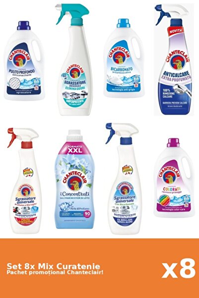 Chanteclair Set 8 Mix Curatenie Chanteclair: Bicarbonat, Lotus, Clasic, Color...
