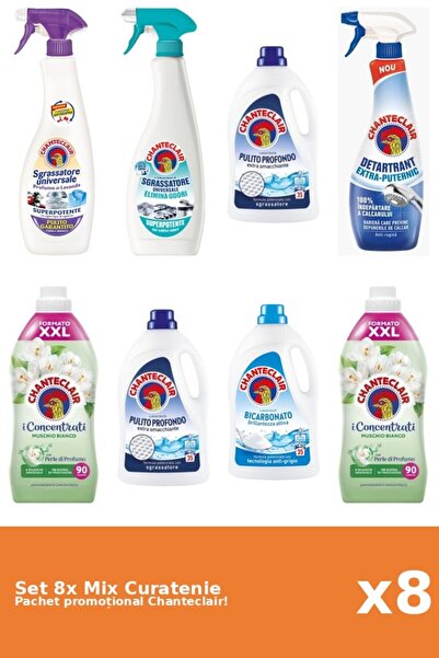 Chanteclair Set 8 Mix Curatenie Chanteclair: Bicarbonat, Clasic, Puternic, Mo...