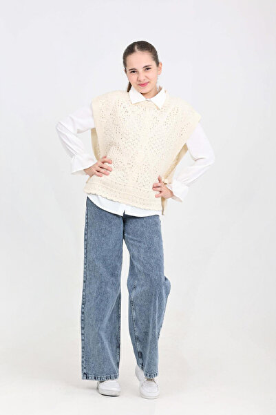 MODANINO Κοριτσίστικο Σετ Τζιν 3τμχ (Παντελόνι+Πουκάμισο+Πλεκτό Γιλέκο ) 5-15...