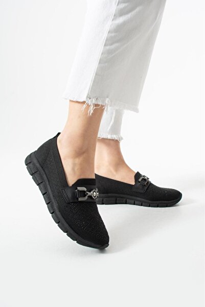 expres moda Comfortable Women's Shoes with Fine Stone Details Ser-2685