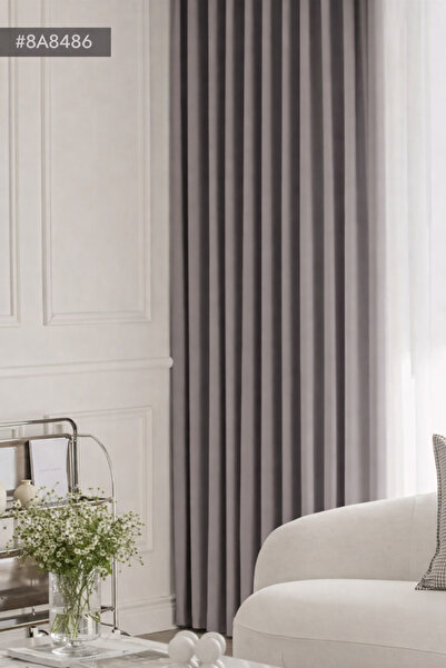 Fluiana Vizon Blackout Perde|%100 Karartma Blackout Düz Dikim |Pilesiz Blacko...